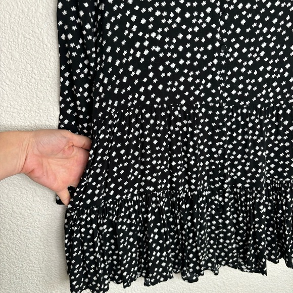 Anthropologie Maeve Lila Ruffle Tiered Flowy Button Down Tunic Shirt Medium - Picture 10 of 13